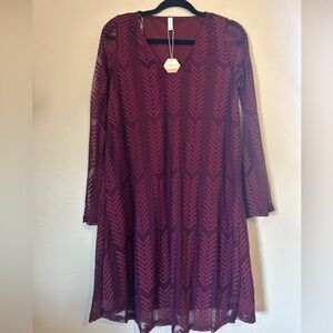Pink Blush NEW Women’s Elegant Maroon Long Sleeve Dress Sz Medium